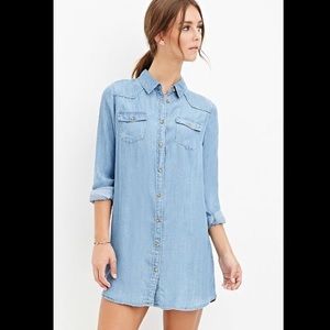 Forever 21 Chambray Denim Dress